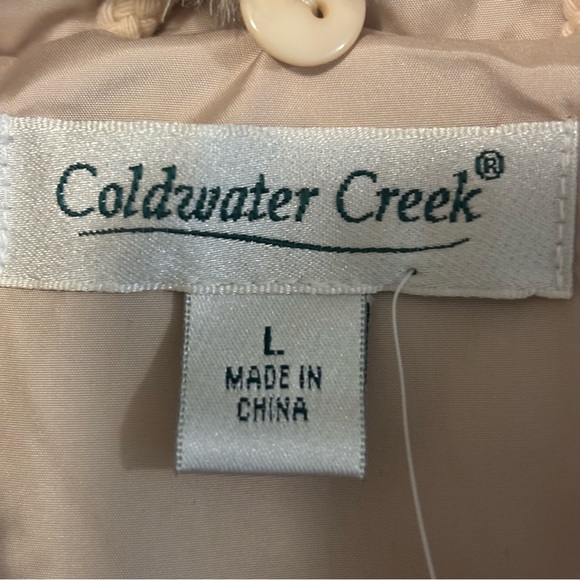NWT Coldwater Creek Beige Sweater Jacket, Size Large - Picture 9 of 12